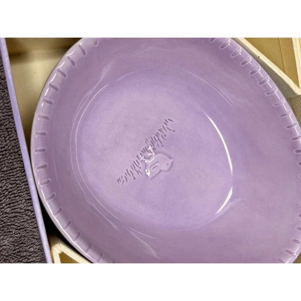 Vtg Williams Sonoma Set of 4 Easter Egg Ceramic Ramekins Pastel Baking Dishes